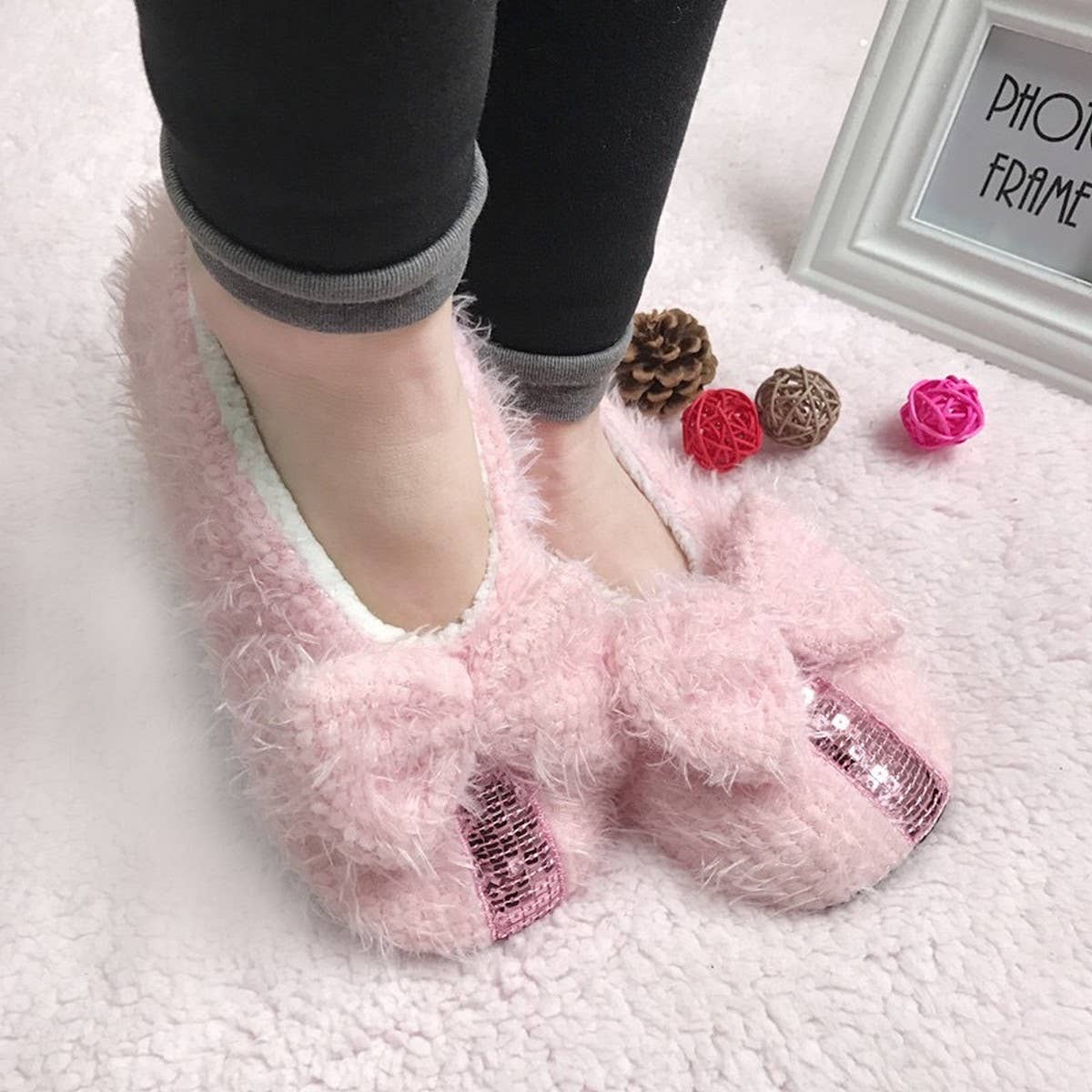 WOMEN'S THICK WARM INDOOR NON-SLIP SOCK SLIPPERS