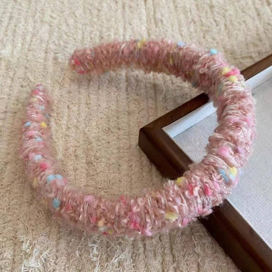 AUTUMN AND WINTER CUTE COLORFUL PLUSH HEADBAND_CWAHA2864