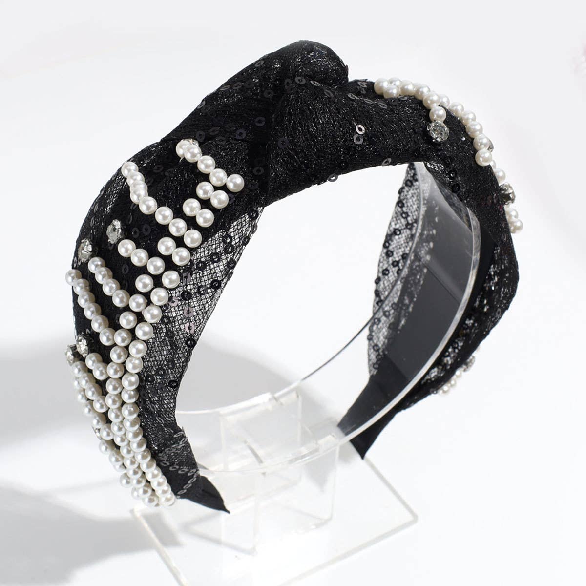 HIGH HEAD PRESSURE MESH KNOTTED HEADBAND