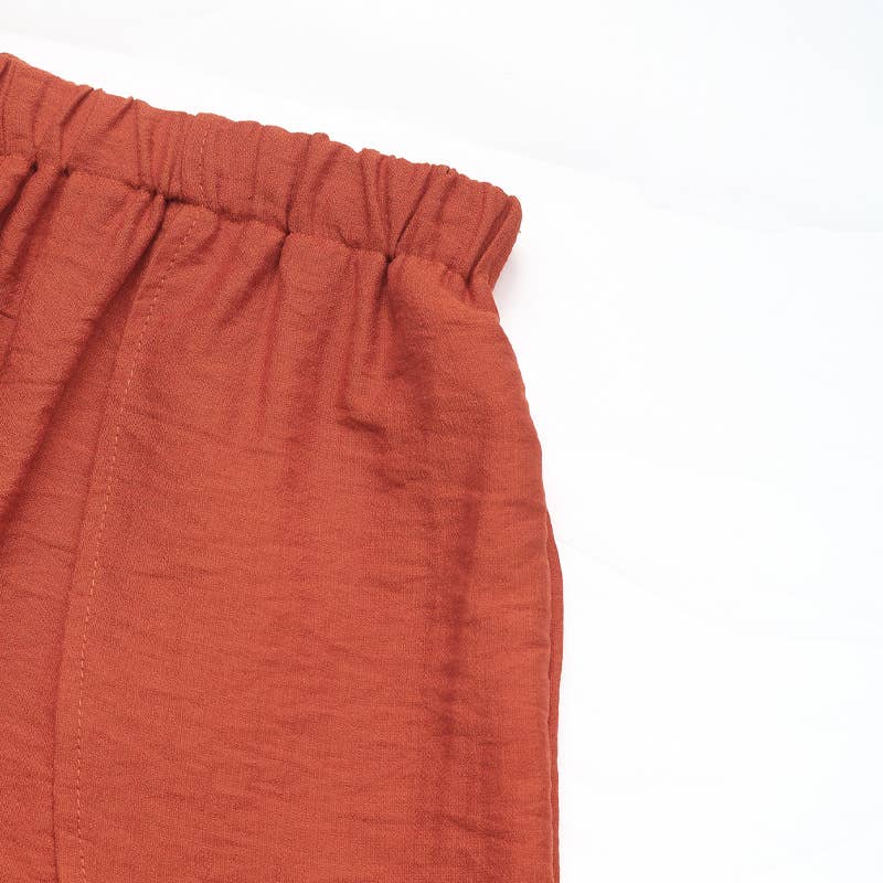 Trendy Tie-Front Shirt and Shorts Two-Piece Set