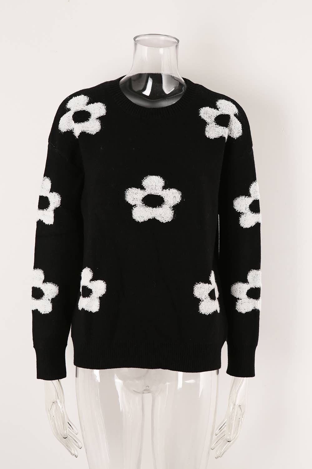 WOMEN'S FLORAL PERSONALITY PLUS-SIZE SWEATER