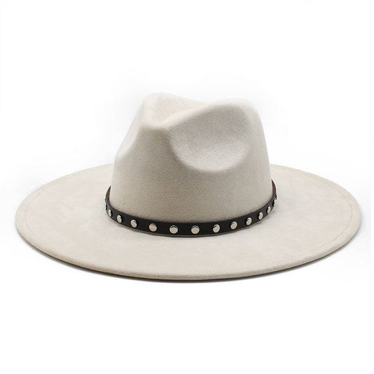 HEART-SHAPED SUEDE ETHNIC STYLE WIDE-BRIMMED HAT_CWAH2522