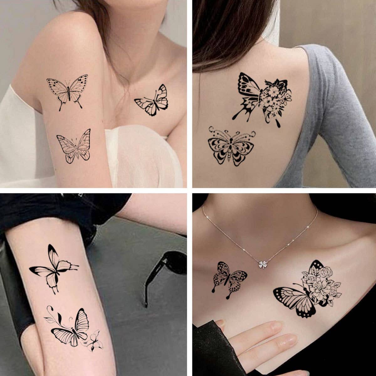 Black Butterfly Tattoo Stickers ??Chic & Sexy_CWMM8228
