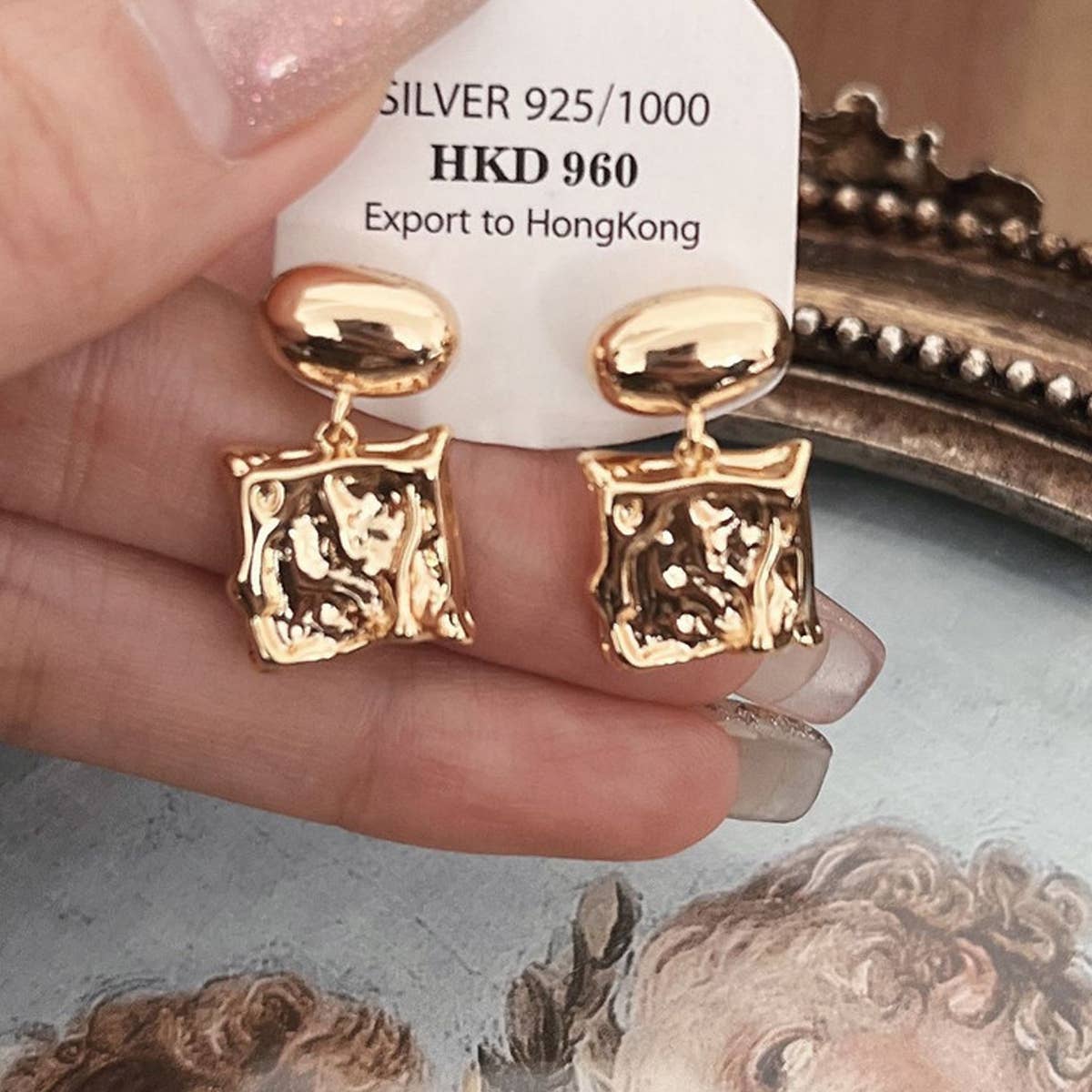UNIQUE CONCAVE CONVEX EARRINGS