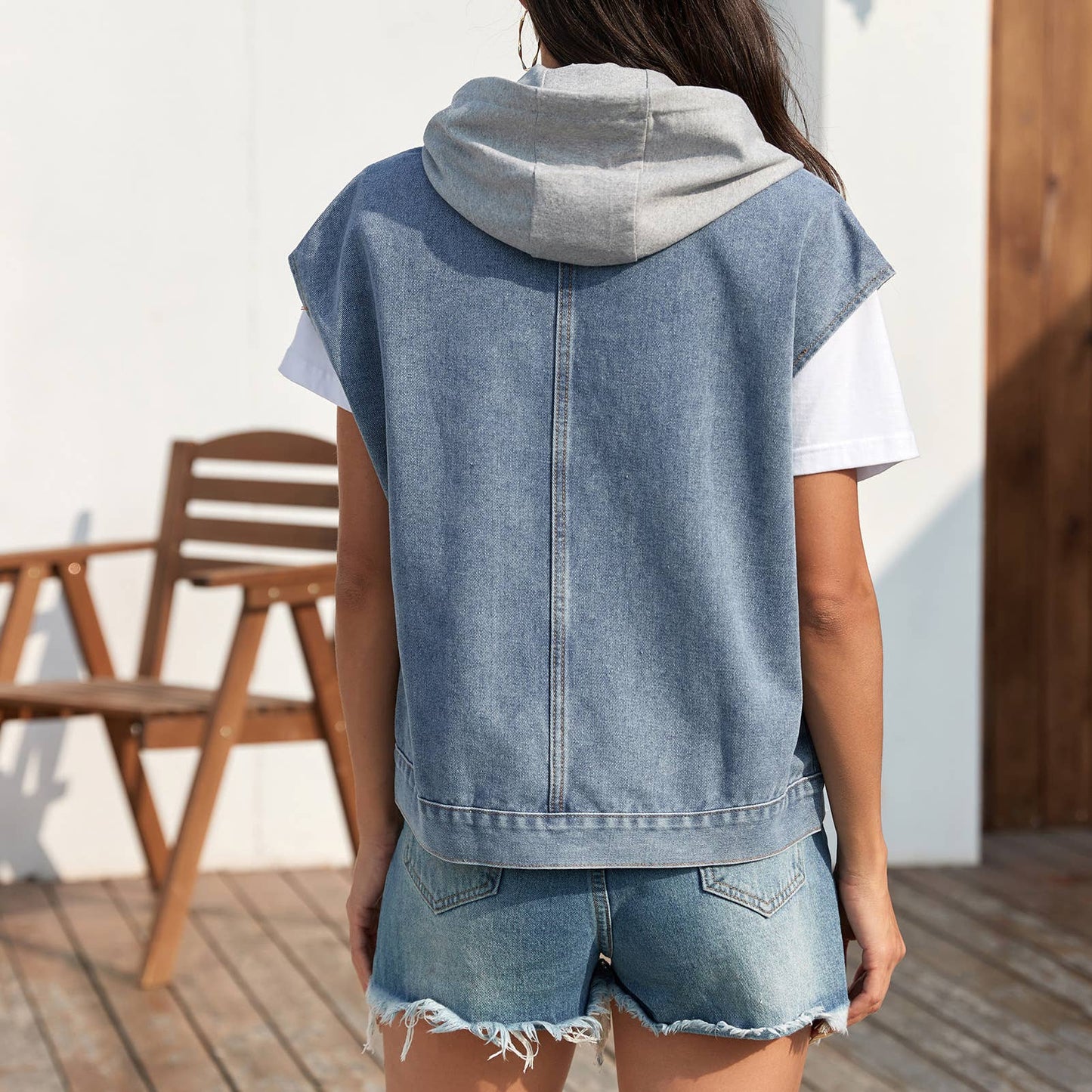 SLIM-FIT WASHED WAISTCOAT CASUAL VEST