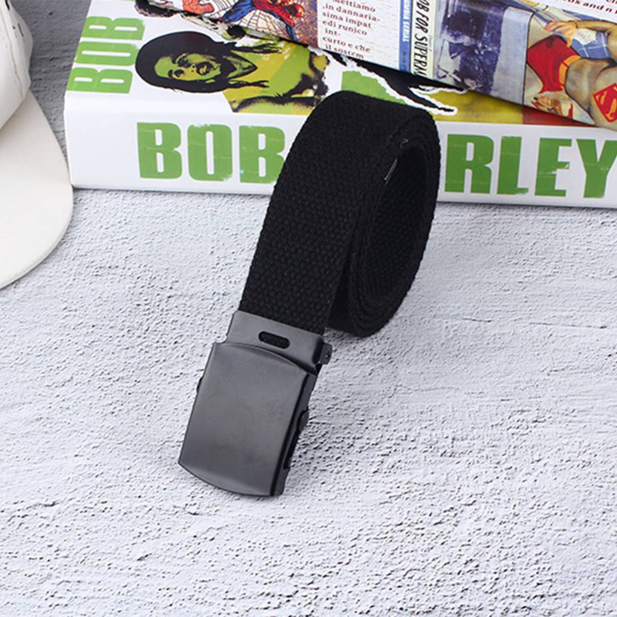 Cwabe0952_New Solid Color Versatile Spray Paint Buckle Belt