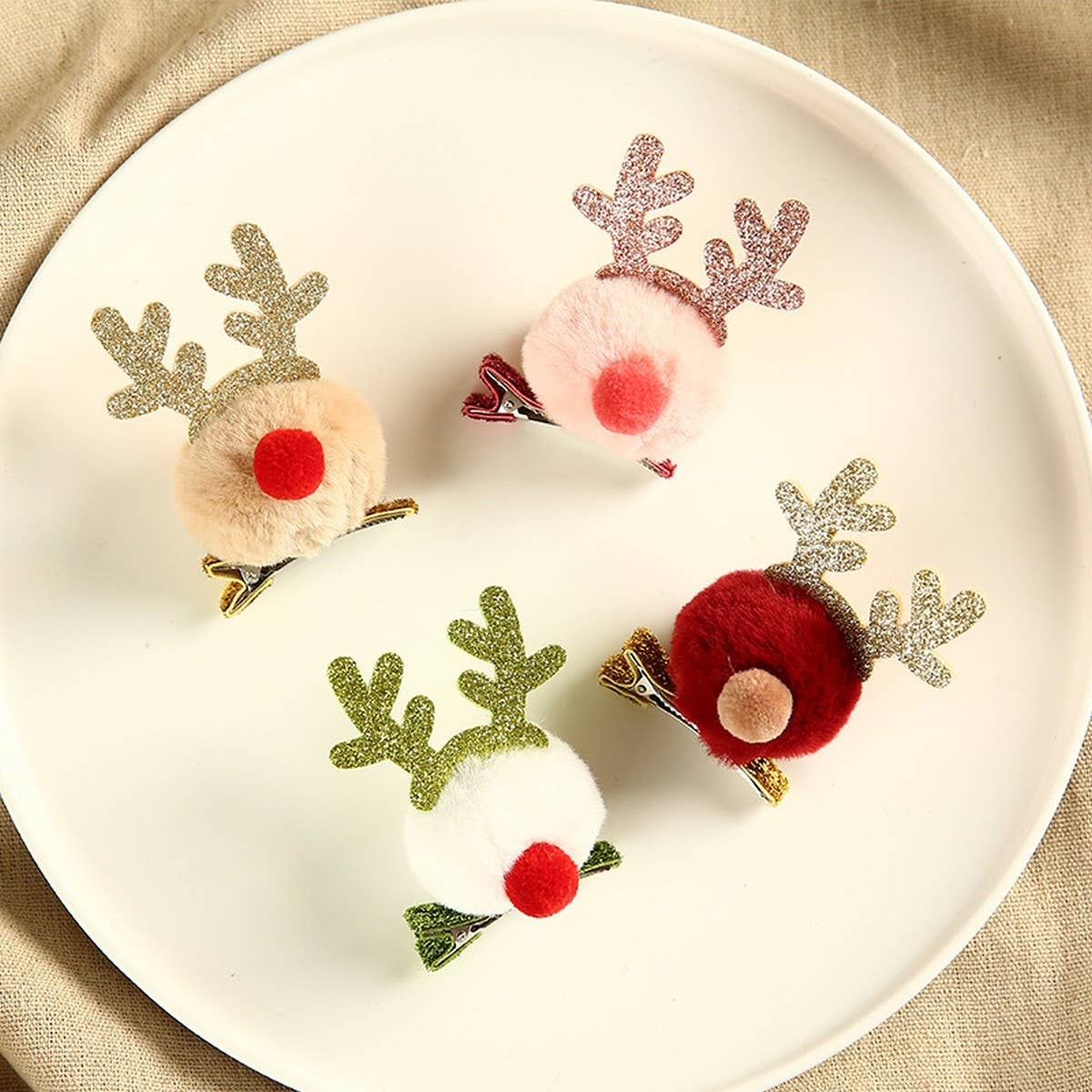 CHRISTMAS CHILDREN'S DEER HAIRPIN