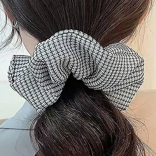 2PCS HAIR TIE PLAID PATTERN  SCRUNCHIE_CWAHA0181