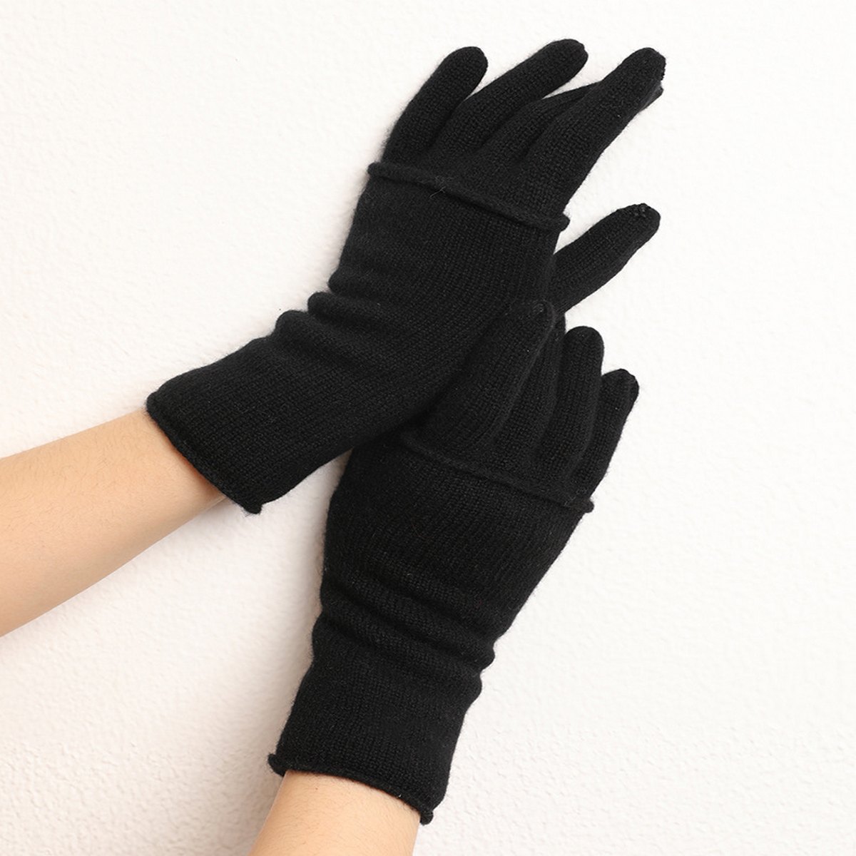2-in-1 Cashmere Gloves ??Full Finger Touchscreen_CWAG0530