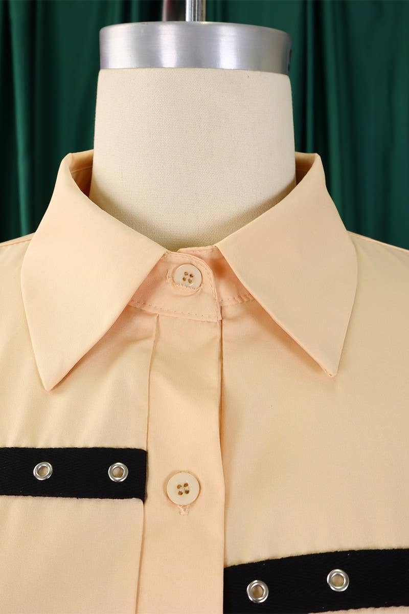 CWDTD00505_2025 WOMEN SHORT SLEEVE LOOSE POLO SHIRT DRESS