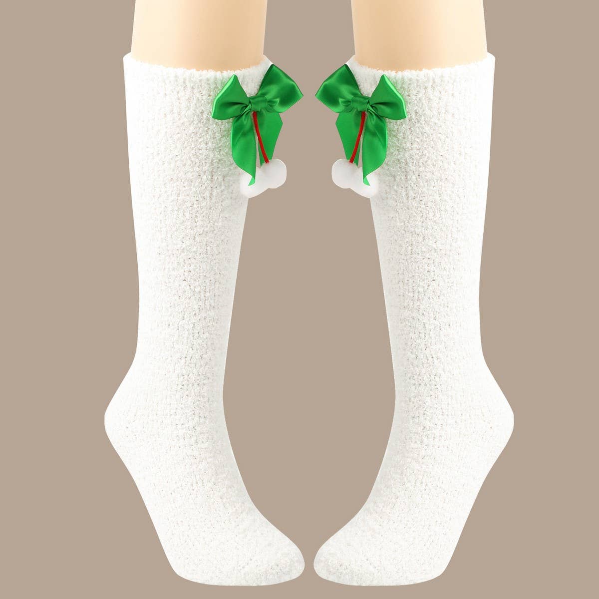 CWMS02684_CHRISTMAS KNEE HIGH SOCKS WARM LEG WARMERS