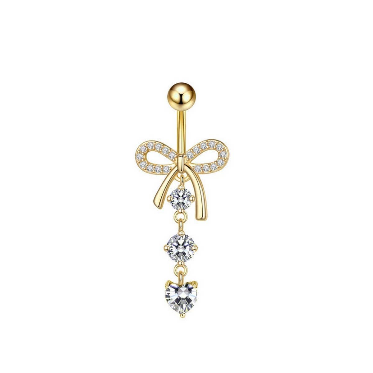 Bow Knot CZ Belly Ring ??Minimalist Bestseller_CWMM9197