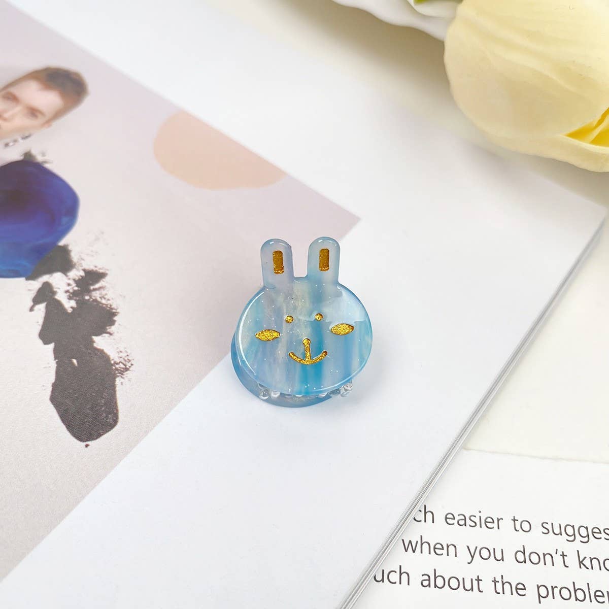 Mini Bunny Hair Claw - Cute Acetate Bangs Clip_CWAHA0731