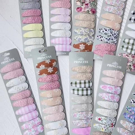 Floral Embroidered BB Clip Set ? Fresh & Cute