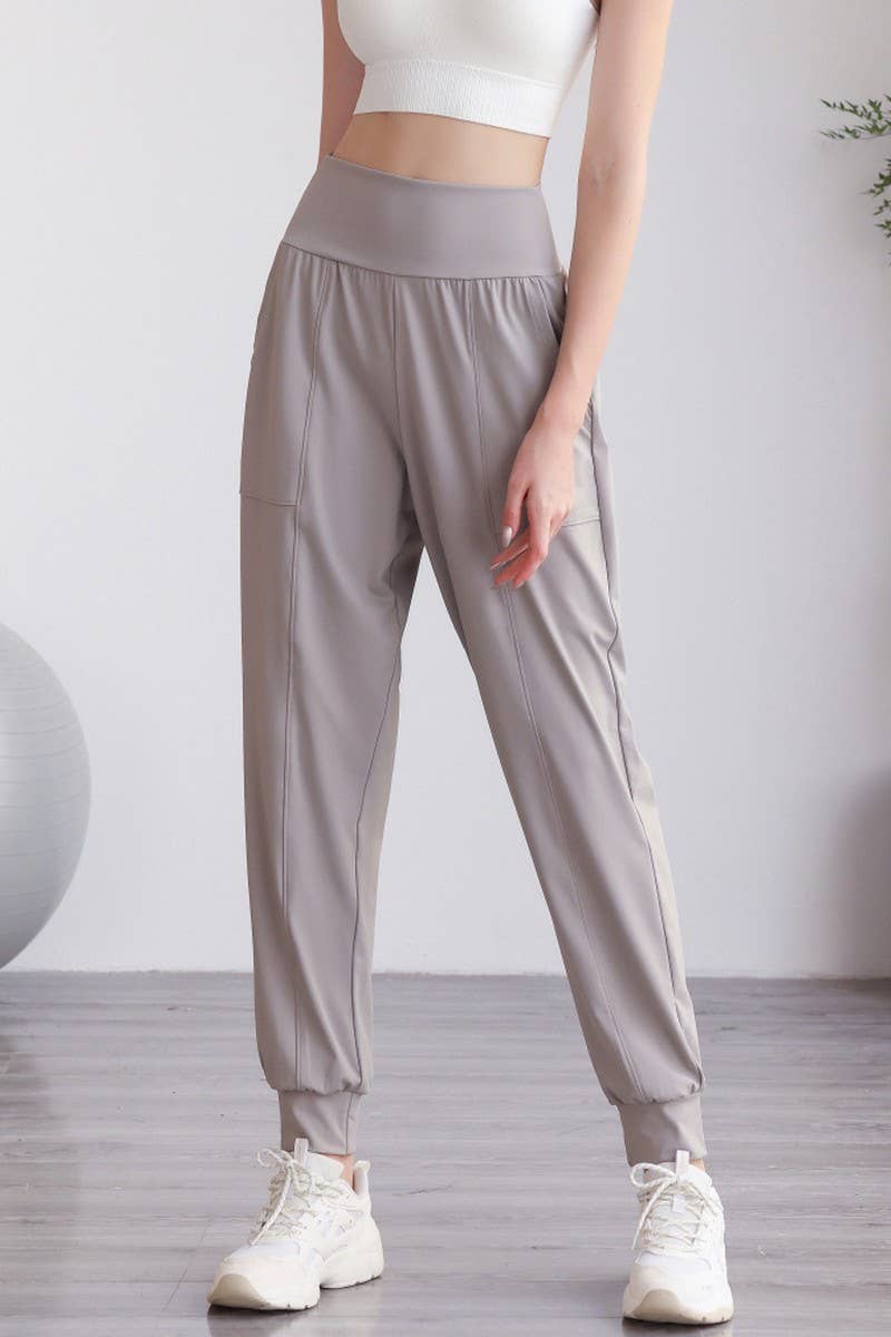 CWBLP0640_HIGH WAIST BREATHABLE YOGA CASUAL SWEATPANTS
