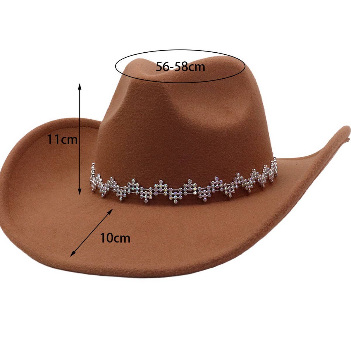 Men & Women  Felt Cowboy Western Fedora_CWAH04436
