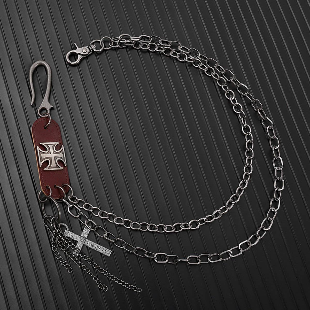 HIP-HOP RETRO CROSS PENDANT PANTS CHAIN