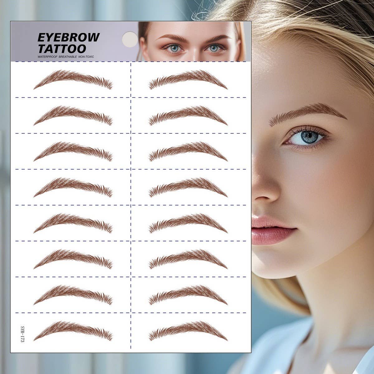 6D Realistic Eyebrow Tattoo Stickers Waterproof_CWMM8265