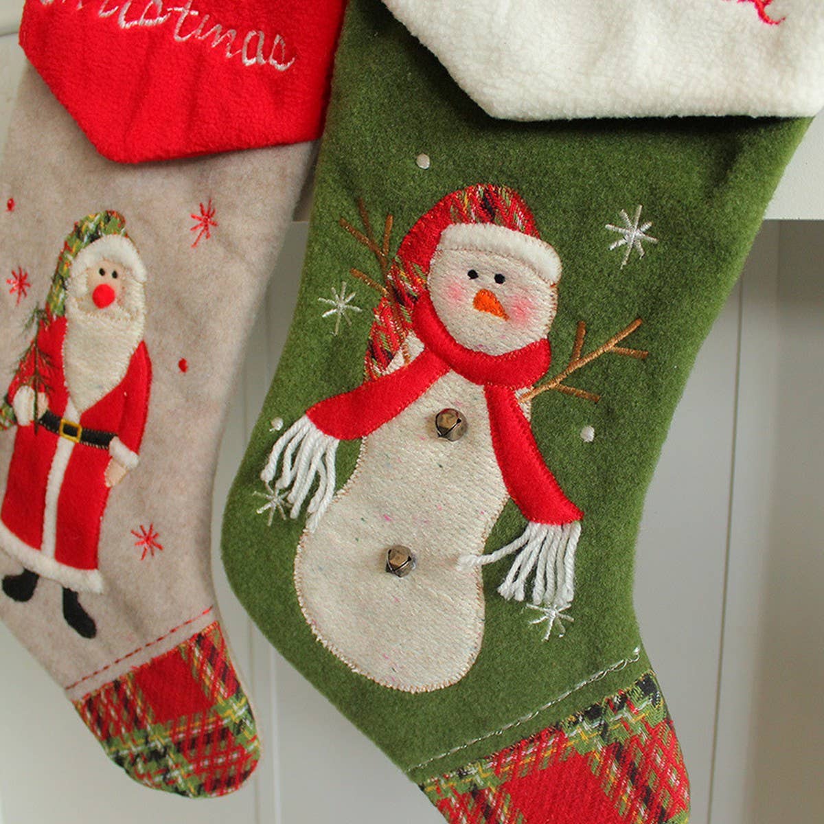 EMBROIDERED GIFT CHRISTMAS STOCKING CANDY BAG