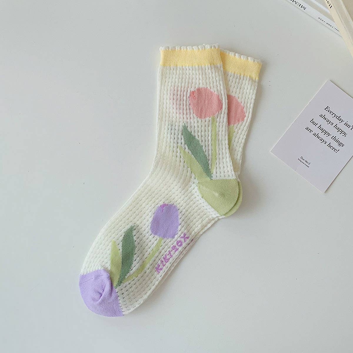 WOMEN THIN CUTE THREE-DIMENSIONAL FLOWER SOCKS