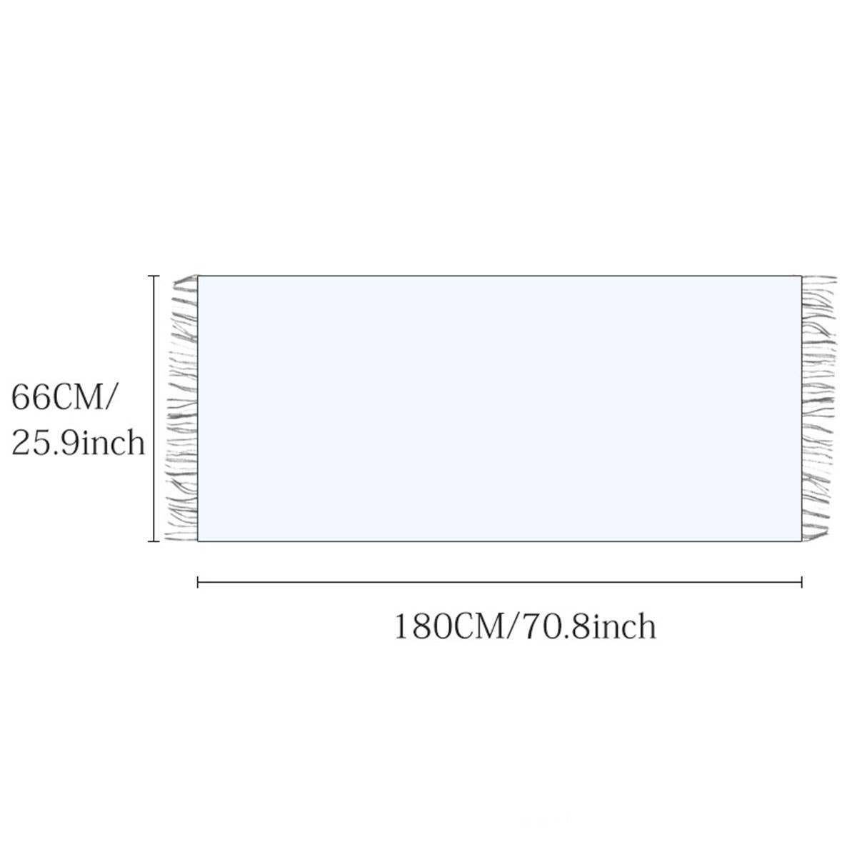 Fashion Scarf - Soft Faux Cashmere with Tassels_CWASC0174