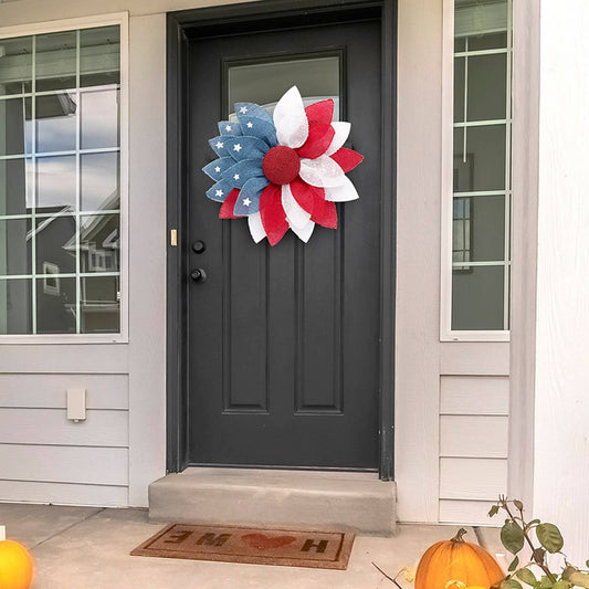 USA Flag Ribbon Wreath for Independence Day_CWAJE05388