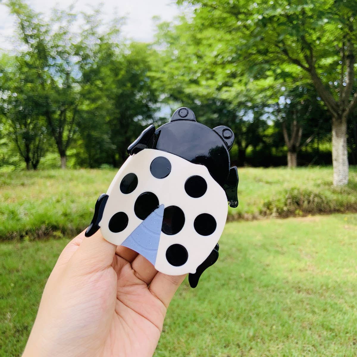 CUTE LADYBUG INSECT SHAPE ACETATE HAIR CLAW CLIP