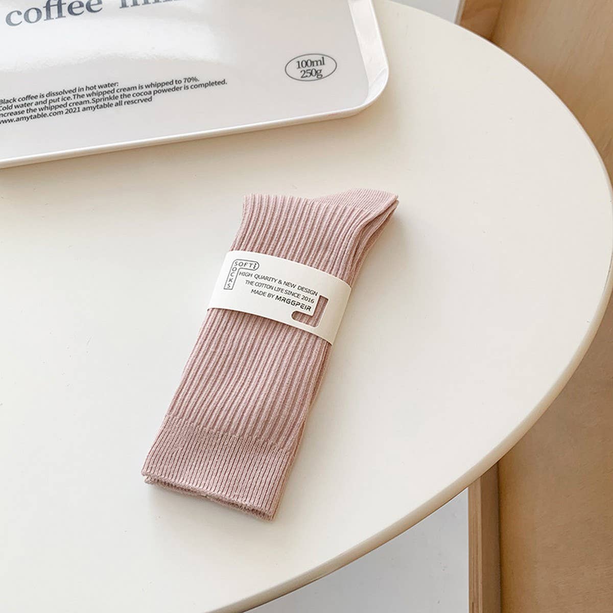 SPRING AND SUMMER MACARON COLOR SOCKS_CWMS0597