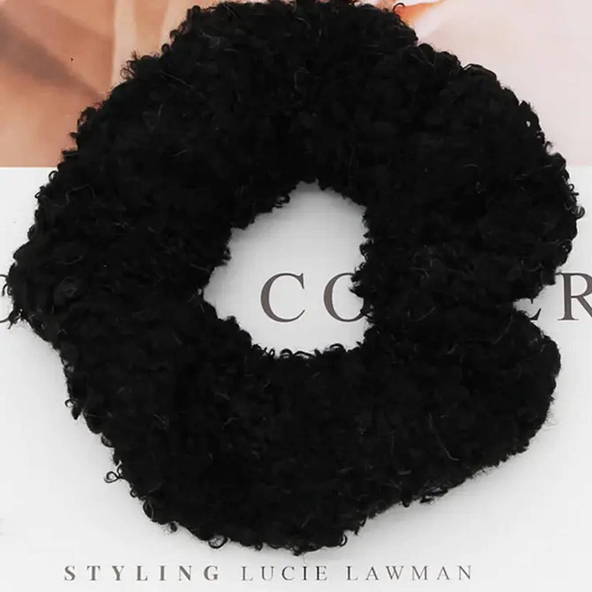 5PCS SOLID COLOR FLUFFY SCRUNCHIE_CWAHA0172