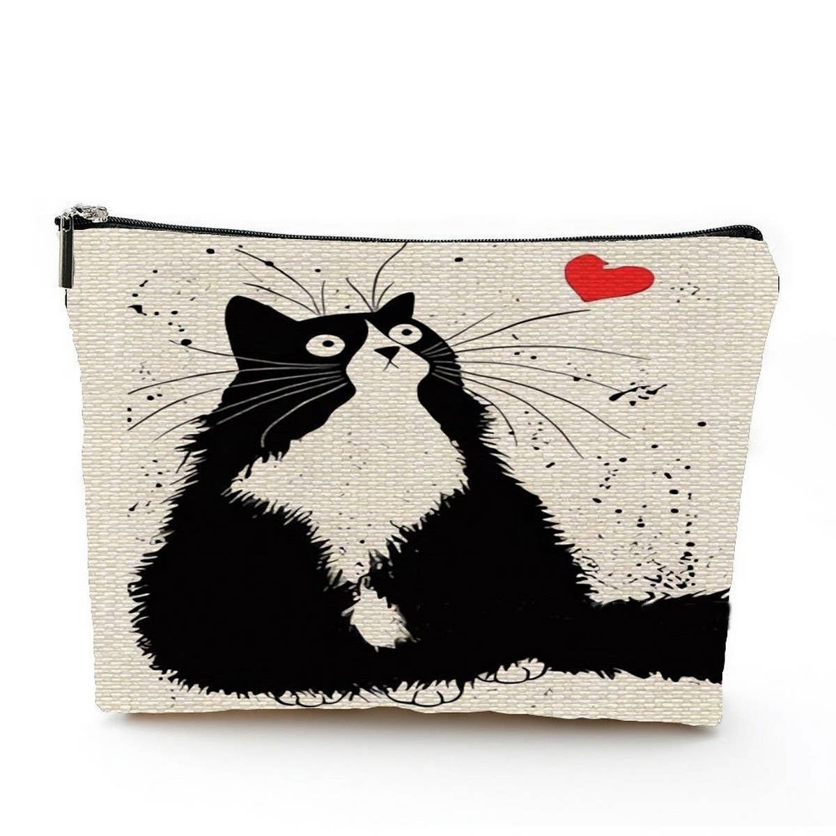 WOMEN LINEN WATERPROOF ZIPPER COSMETIC BAG_CWAB2246