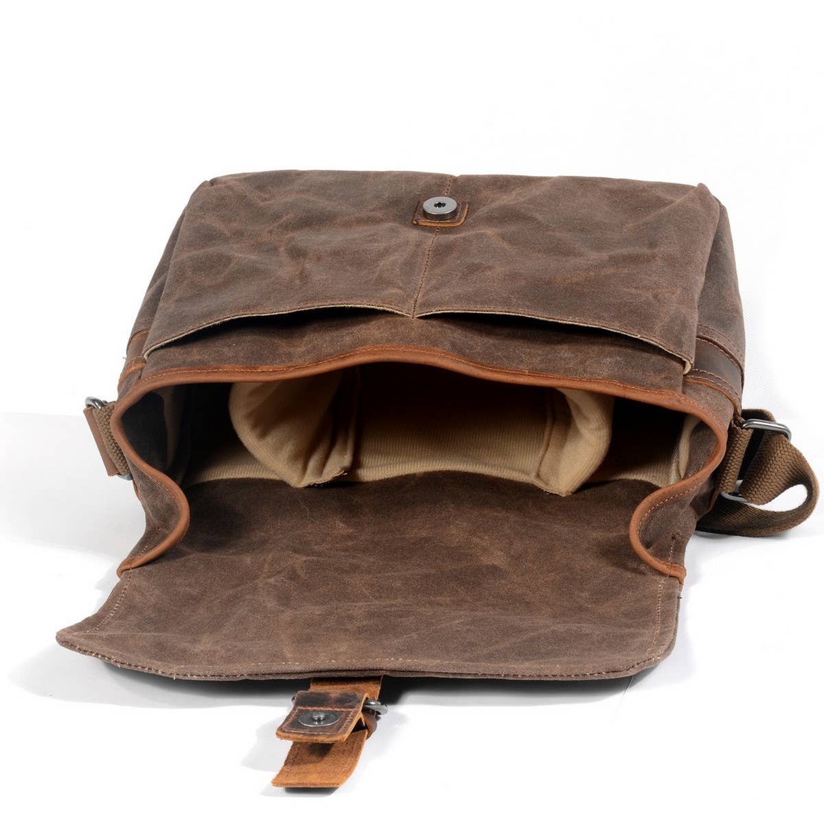 Waterproof Waxed Canvas DSLR Camera Satchel_CWAB5557