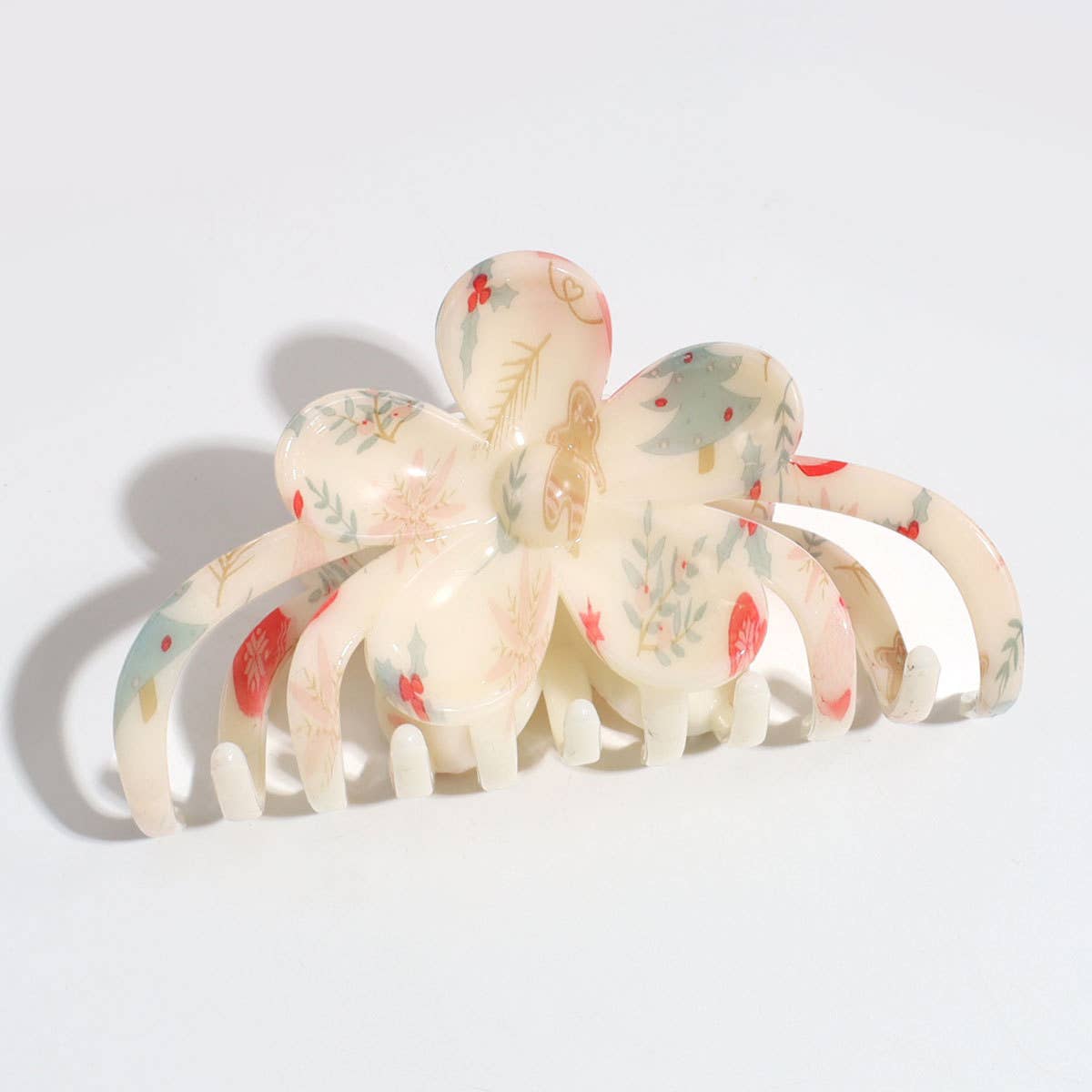 Elegant Floral Hair Claw, Chic Daily Bun Clip