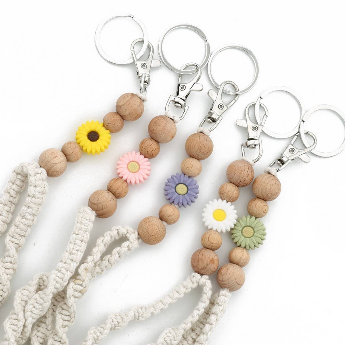 Soft Woven Crossbody Strap with Daisy Pendant_CWAB5070