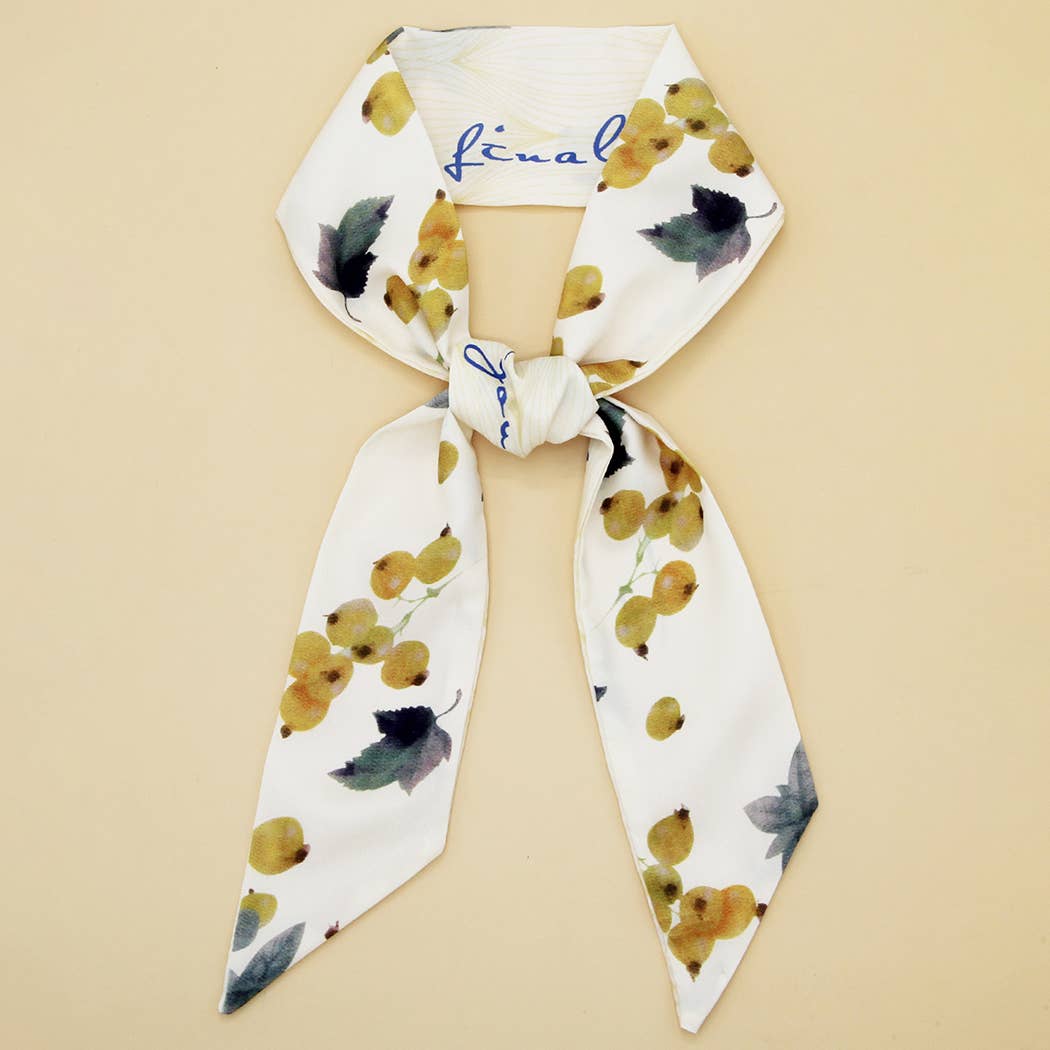 Floral Letter Print Scarf ? Headband & Bag Strap