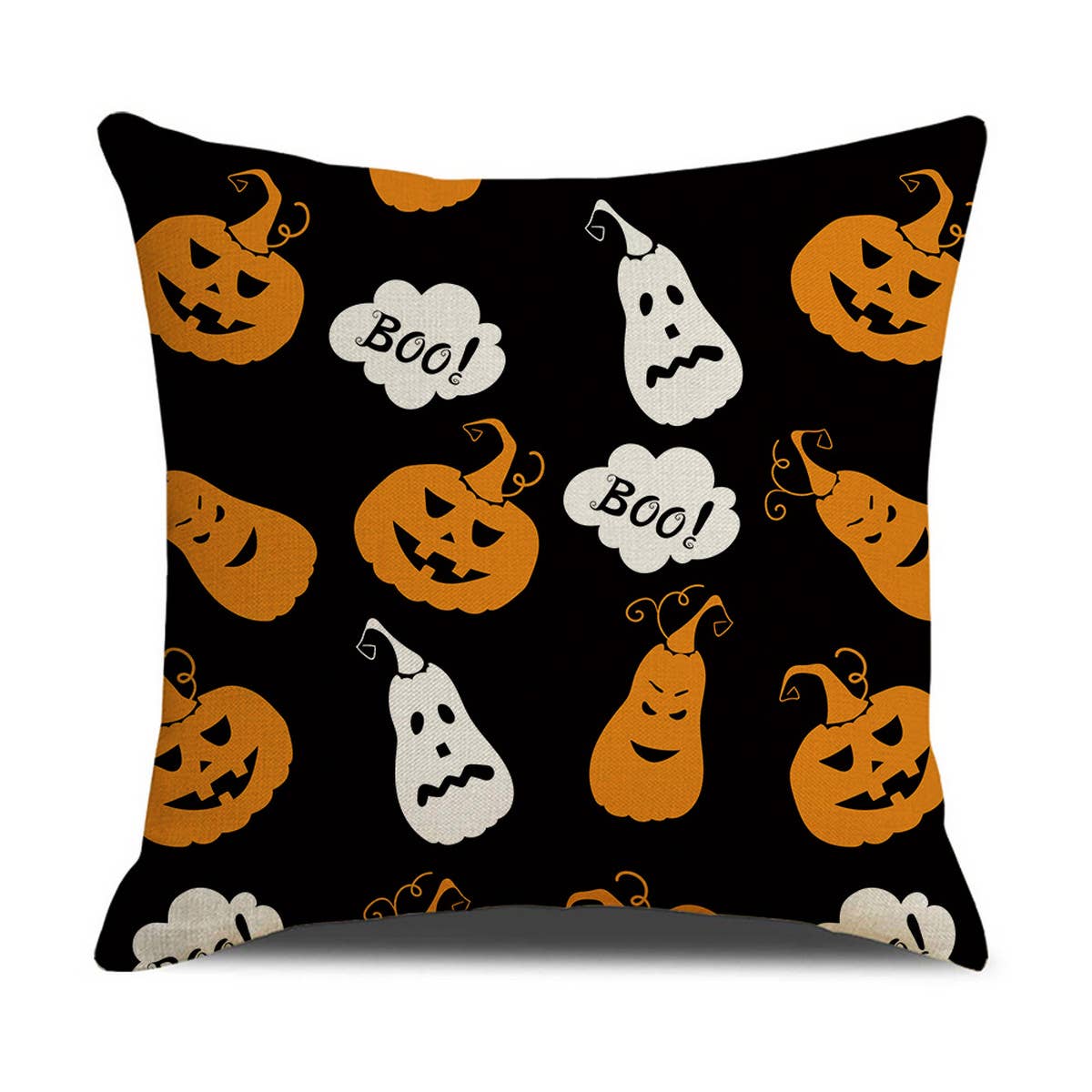FUNNY LETTER PRINT HALLOWEEN PUMPKIN PILLOWCASE