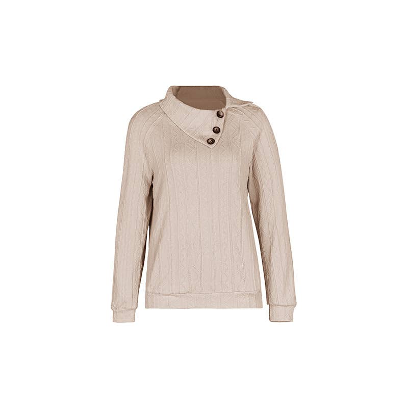 TEXTURE SENSE SOLID COLOR IRREGULAR LAPEL HOODIE