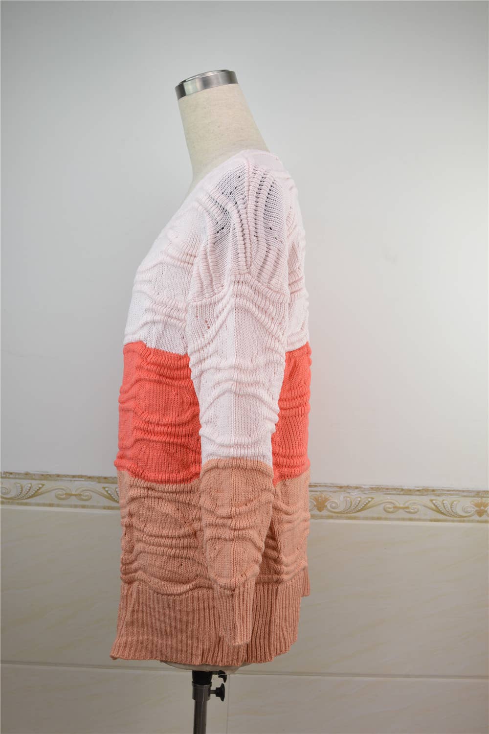 Patchwork Personality Fashion Knit Cardigan_Cwocal0962