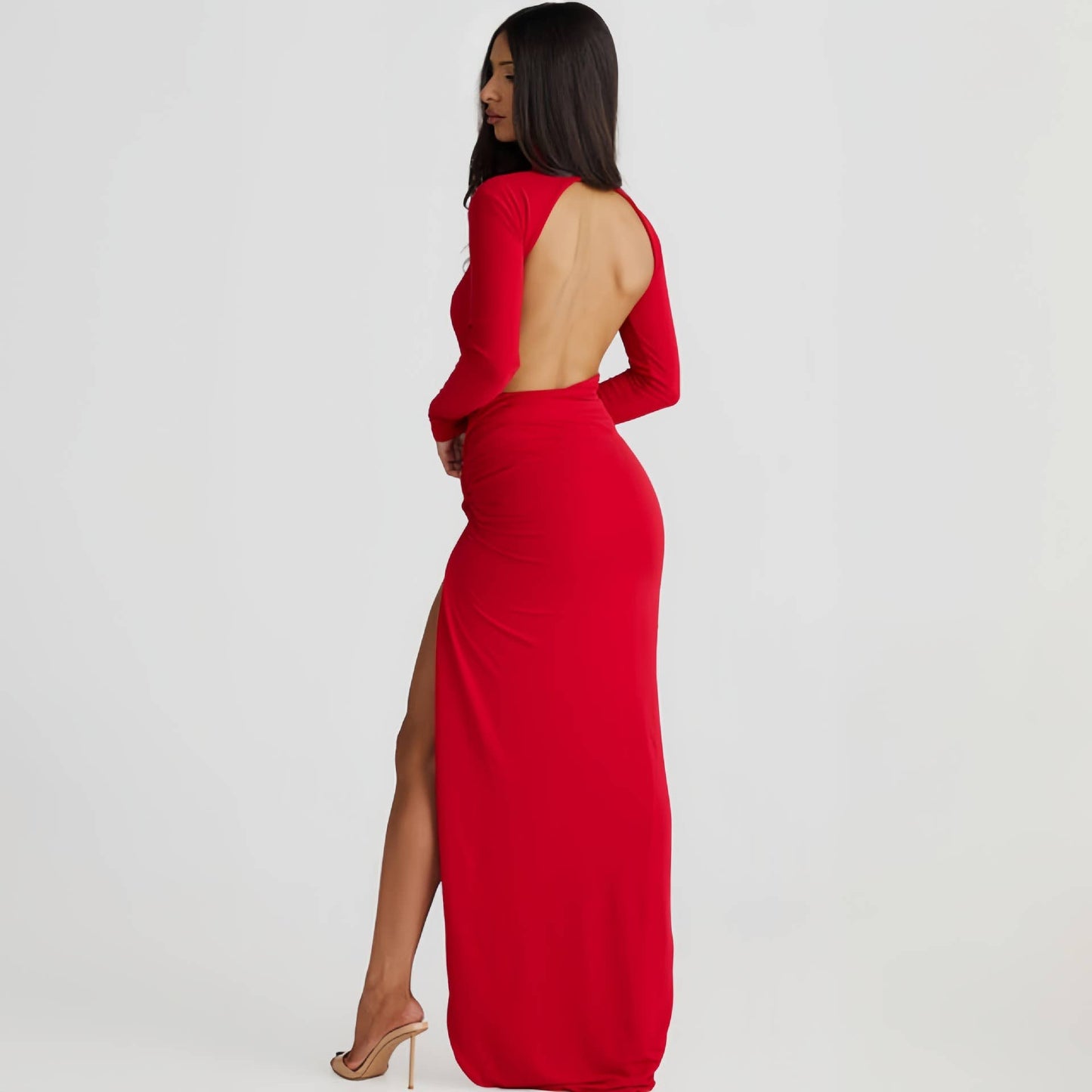 FASHION TURTLENECK HALTER JUMPSUIT SKIRT SUIT