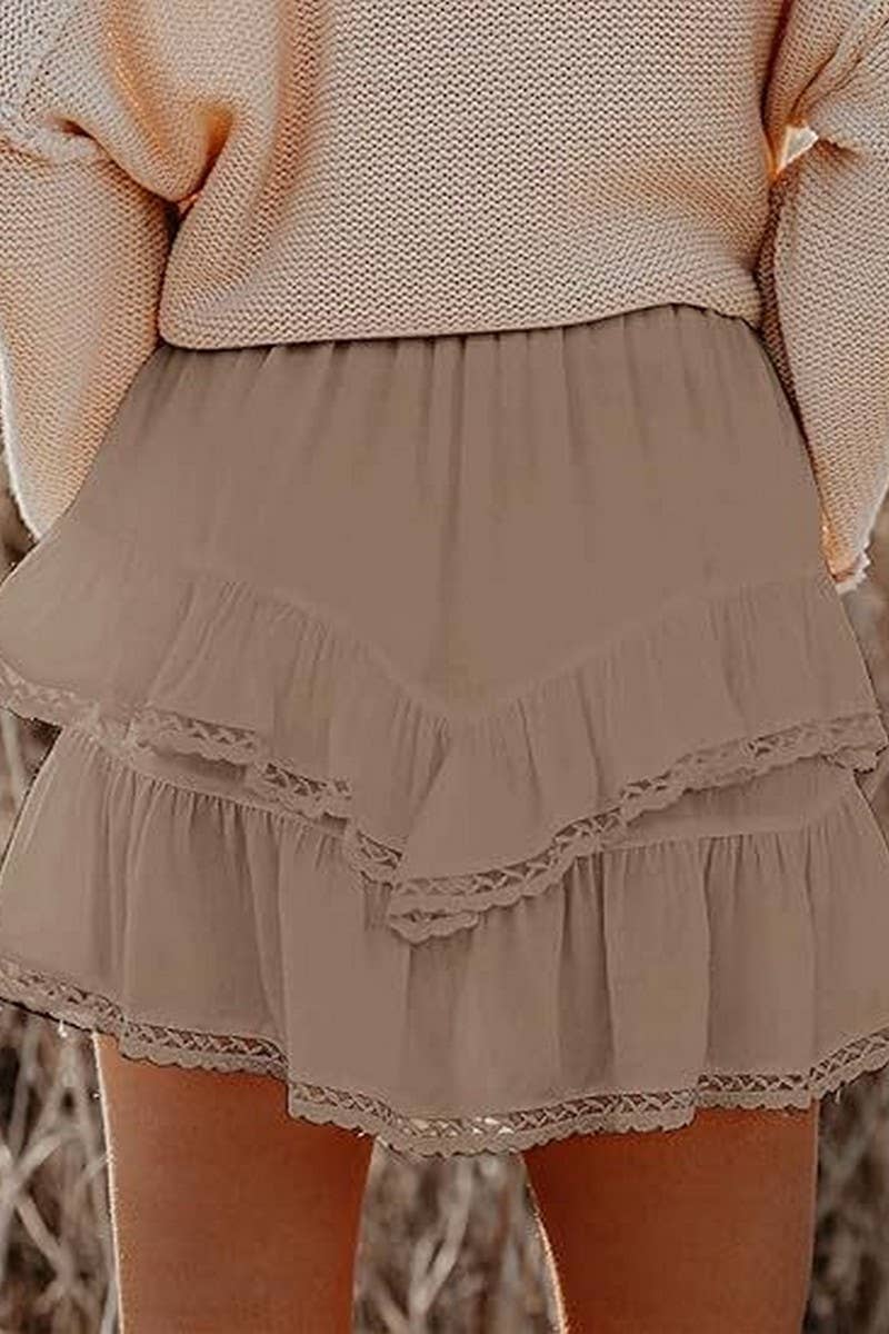 CWBSS0455_HIGH WAIST LAYERED RUFFLE MINI SKIRT