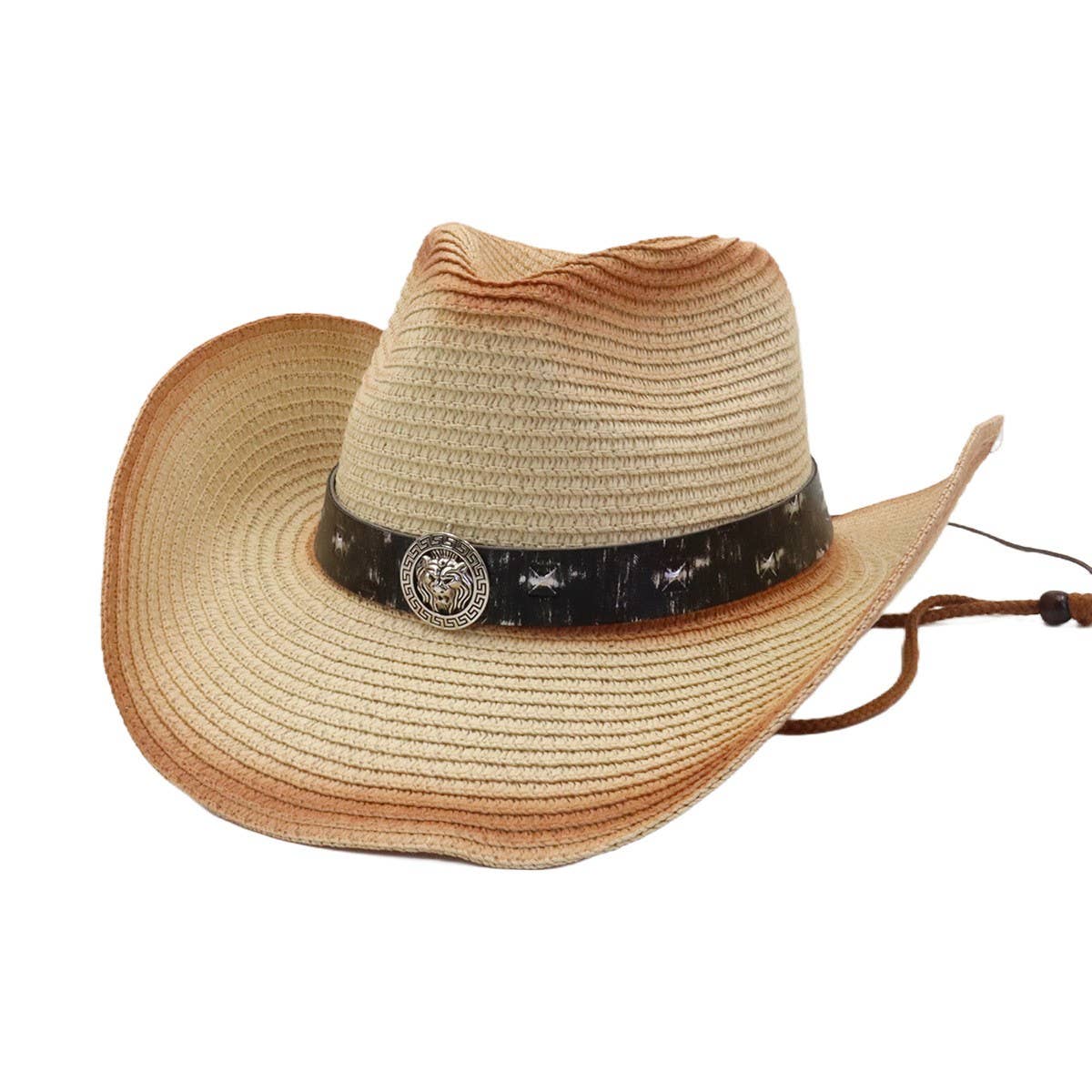 Unisex Spray-Painted Western Cowboy Beach Hat_CWAH04493