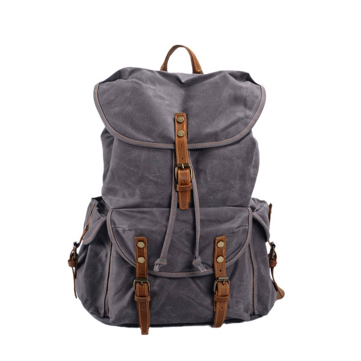 Vintage Waxed Canvas Travel Backpack for Men_CWAB5548