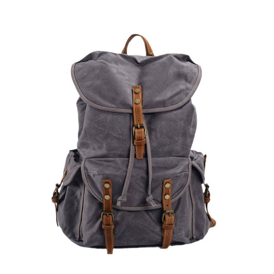 Vintage Waxed Canvas Travel Backpack for Men_CWAB5548