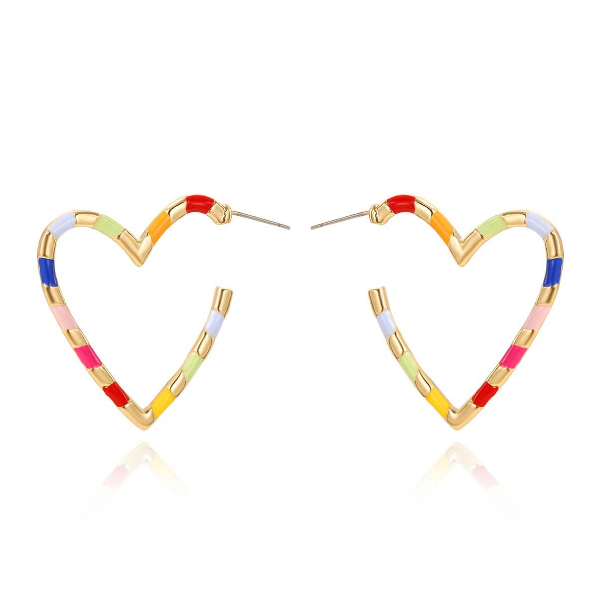 WOMEN'S STYLISH GEOMETRIC HEART-SHAPED EARRINGS