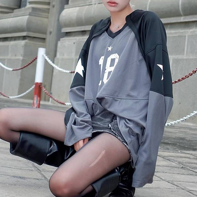 VINTAGE STAR PRINT PULLOVER SWEATSHIRT