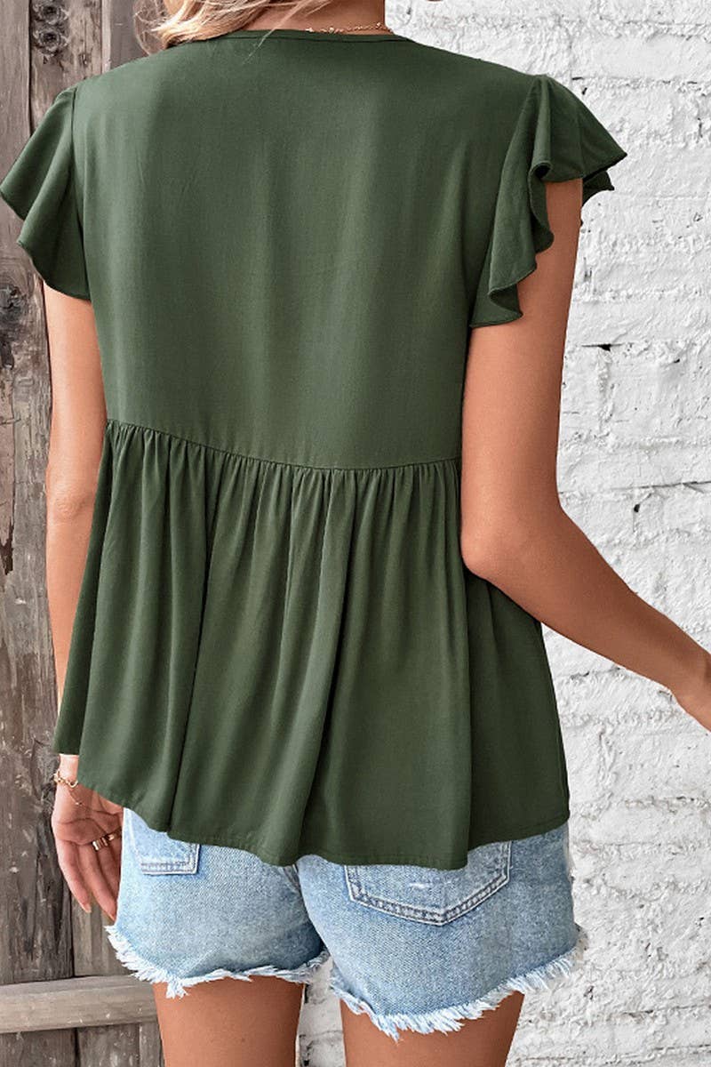 Cwttsl0224_Round Neck Short Sleeve Top