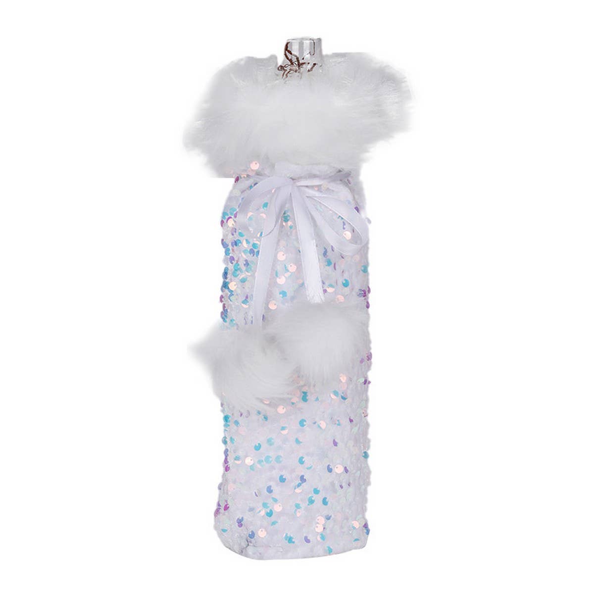 Christmas Sequin Wine Bottle Cover_CWAJE05377