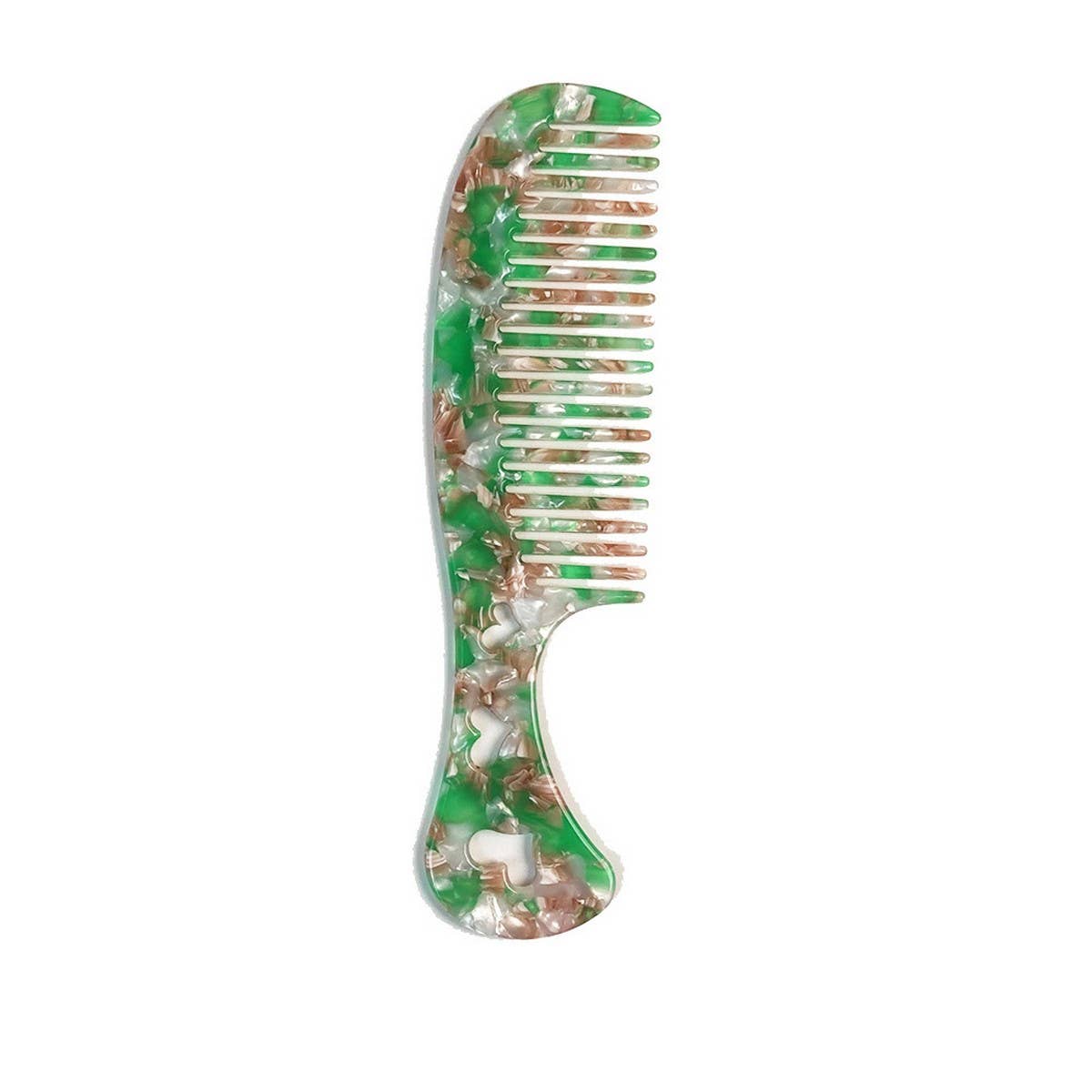 Comfortable Green Acetate Comb for Silky Hair