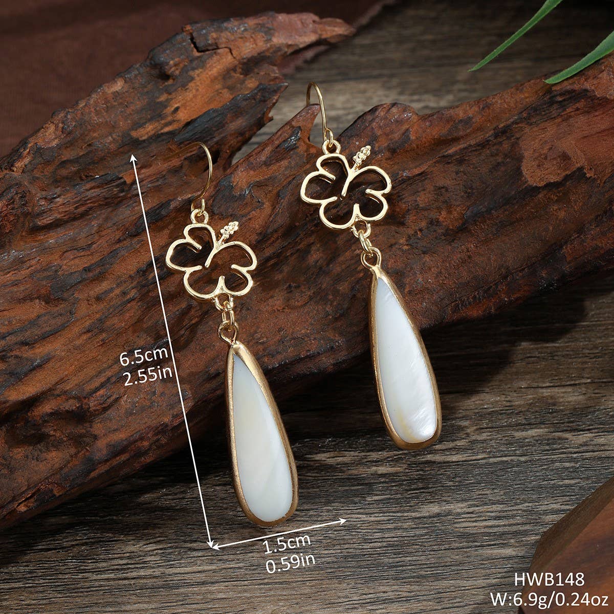 SIMPLE STYLE TEARDROP-SHAPED SHELL EARRINGS_CWMM4267