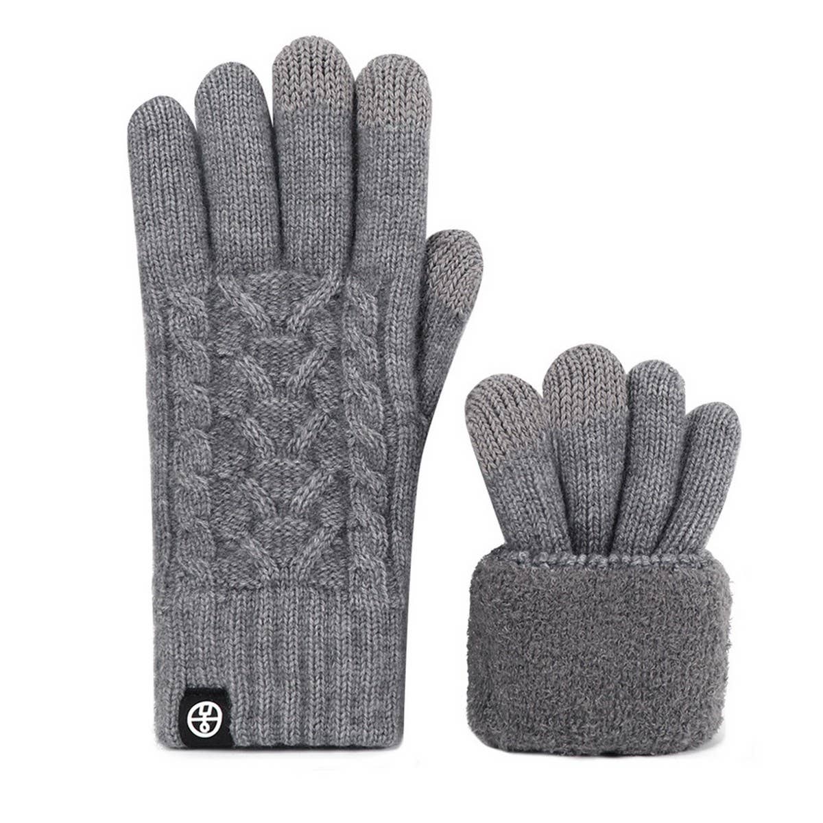 WINTER SOLID COLOR TOUCH SCREEN KNITTED GLOVES_CWAG0411
