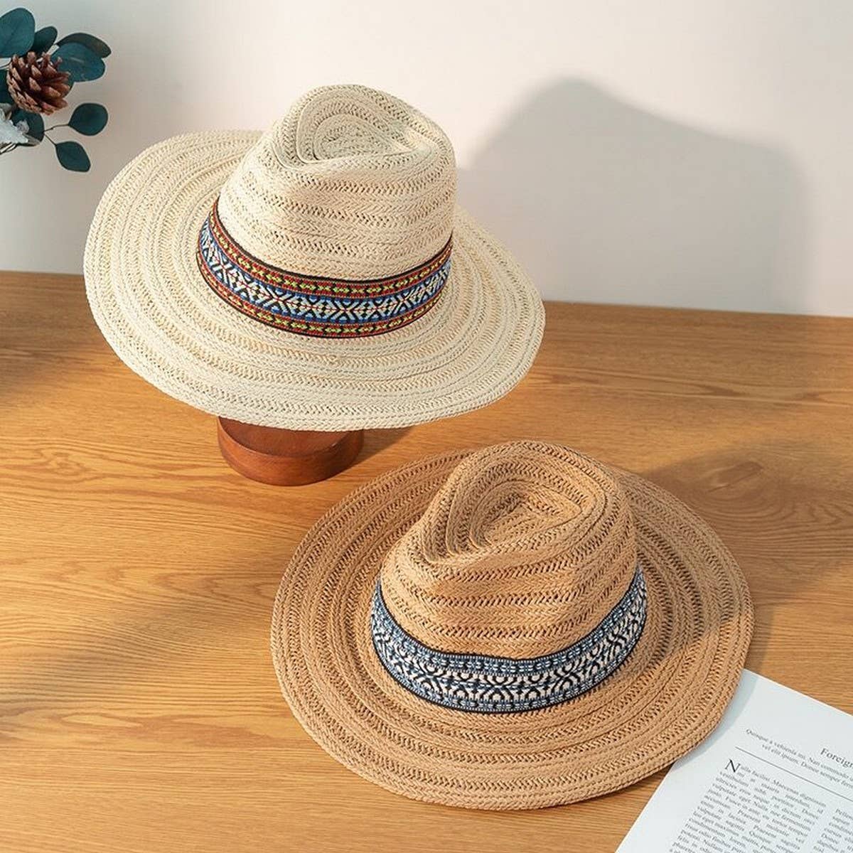Summer leisure sunshade boutique straw hat_CWAH3414